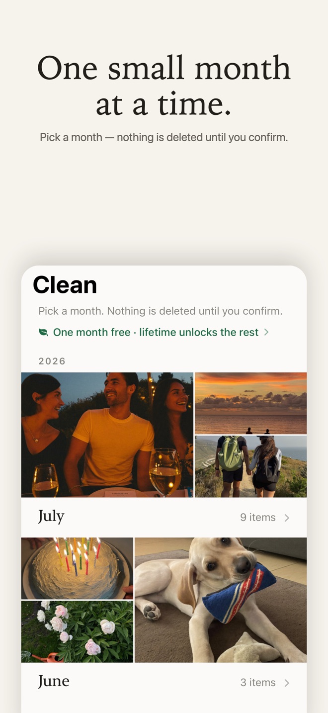 Kept showing a camera roll organized into months on iPhone